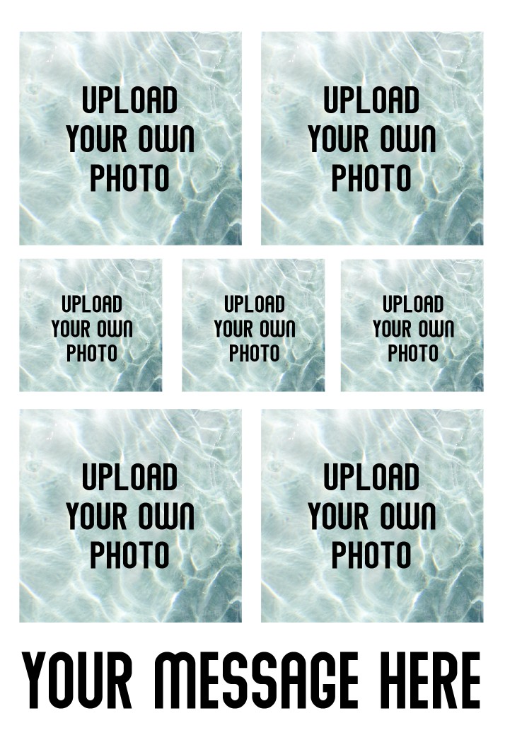 Customisable Photo Upload Card -  7 photos (2-3-2)