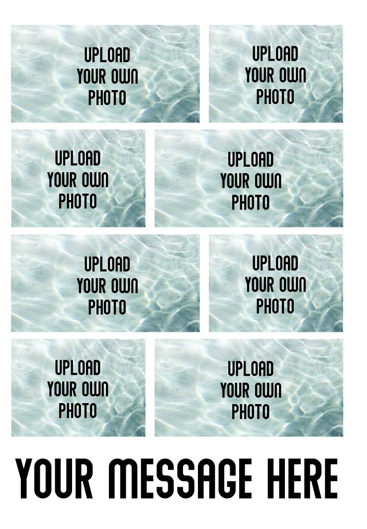 Customisable Photo Upload Card -  8 photos + Text