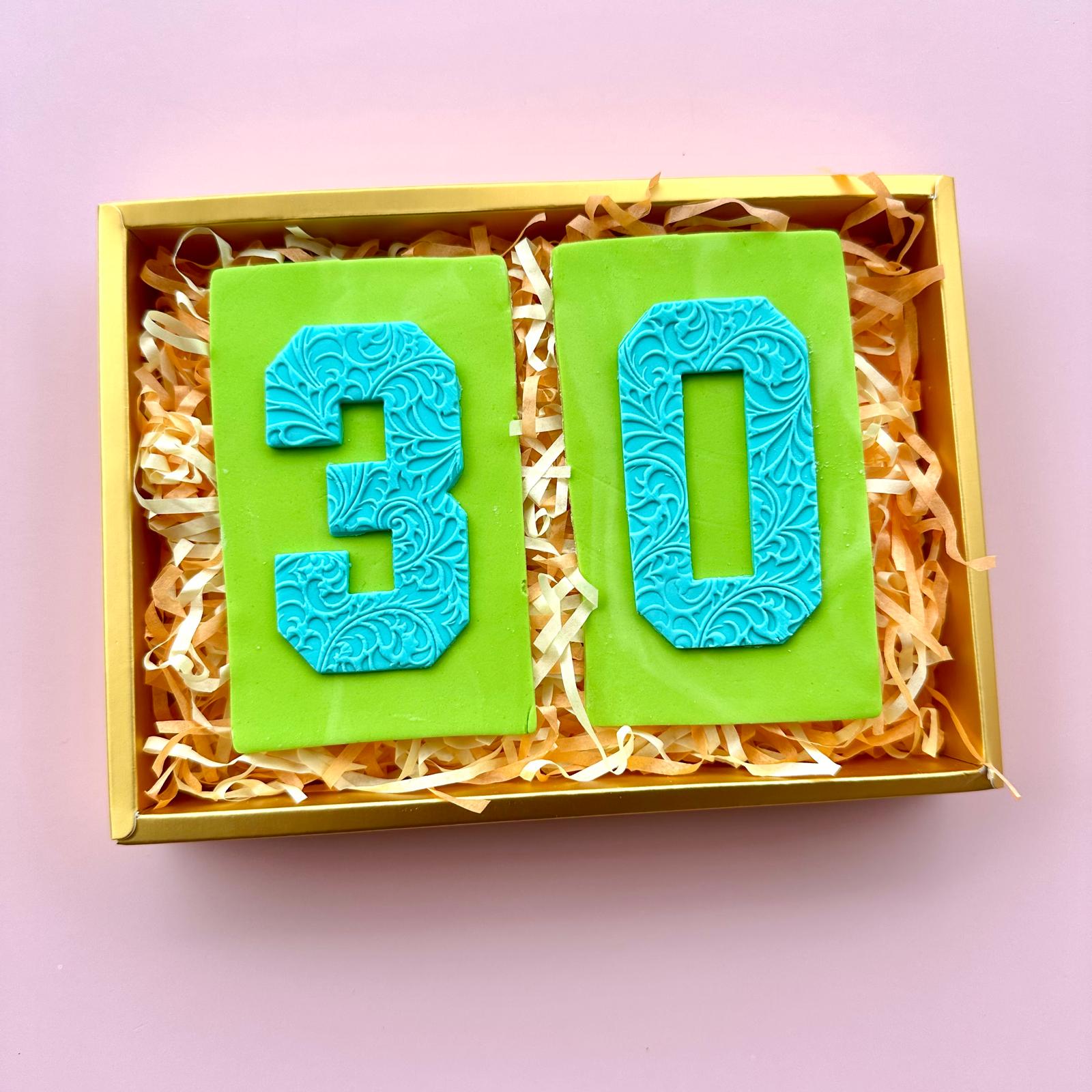 The Big 30 Number Cookie (from A Dollop of Dazzle)