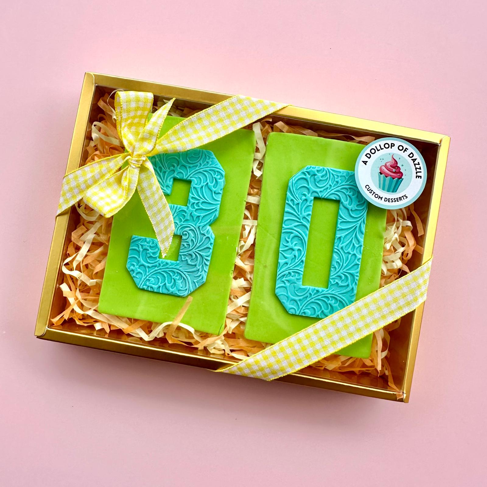 The Big 30 Number Cookie (from A Dollop of Dazzle)