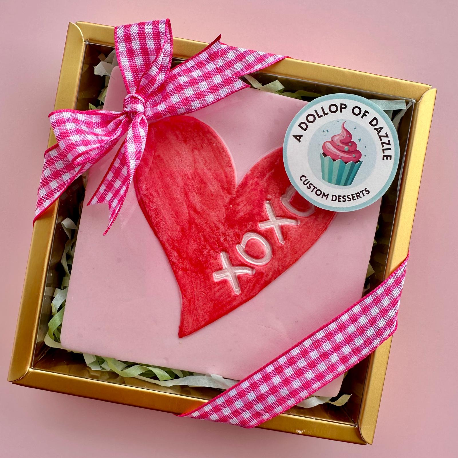 XOXO Heart Sugar Cookie (from A Dollop of Dazzle)