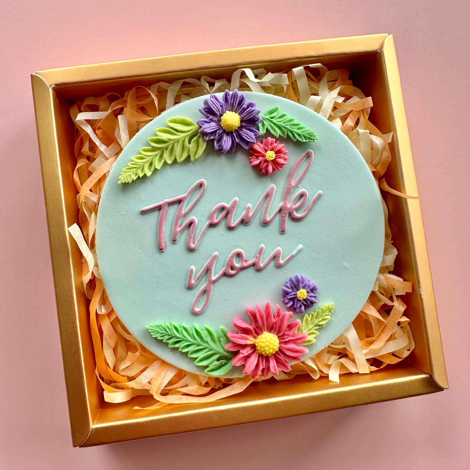 Floral “Thank You” Cookie